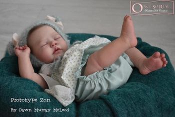 Kit de Muñeca Reborn Zori de 16 Pulgadas, Piezas Sin Pintar de Tacto Suave, Cuerpo de Tela, Muñeca Reborn DIY sin Terminar