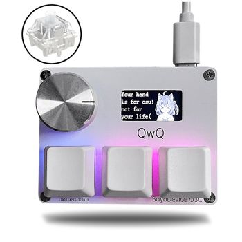 Gateron KS-20 interruptores blancos SayoDevice OSU O3C interruptores magnéticos de disparo rápido teclado con perilla pantalla copia pasta Shotcut
