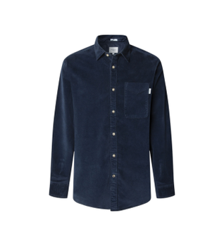 Pepe Jeans para hombre. PM3090844 Camisa Clayton marino (XL), Casual, Algodón, Manga larga