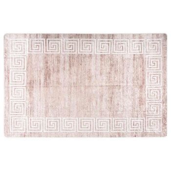 Alfombra Lavable Antideslizante Beige 160x230 Cm Vidaxl