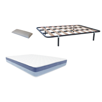 pack somier eco con taco antiruido patas incluidascolchon hr basic blue visco almohada de regalo 150x200