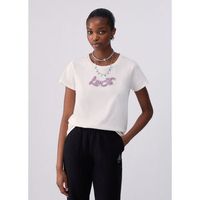liu jo tops y camisetas t-shirt en jersey con logo para mujer