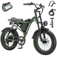 bicicleta electrica de doble suspension keteles k880 neumaticos anchos de 20 840 wh negra