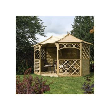 Rowlinson Sandringham Wooden Gazebo in Natural Timber