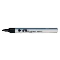 value drywipe marker bullet tip black pk10