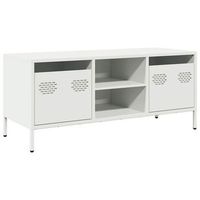 mueble para tv acero laminado en frio blanco 1015x39x435 cm vidaxl