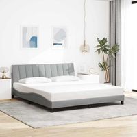 cama matrimonial  cama para adultos  cama sin colchon tela gris claro 180x200 cm cfw333433