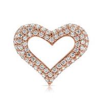 colgante corazon de plata 925 banado en oro rosa