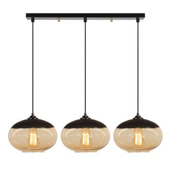 Lámpara De Techo Camini-mr-871 Miel Negro Metal 75x25x113 Cm
