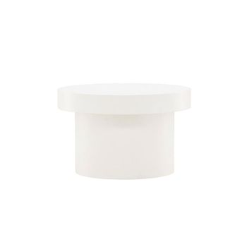 Mesa baja redonda de madera ø80cm - Blanco, Blanca