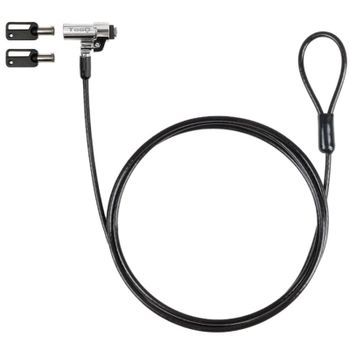 TooQ TQCLKC0045-G Cable de Seguridad Tipo NANO con Llave para Portátiles 1.5 metros Negro