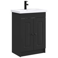 juego de muebles de bano negro 56 x 375 x 81 cm vidaxl