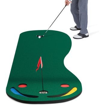 Alfombra De Putting De Golf, Mini Golf Con 3 Tazas De Putt, Costway 300 X 96 Cm