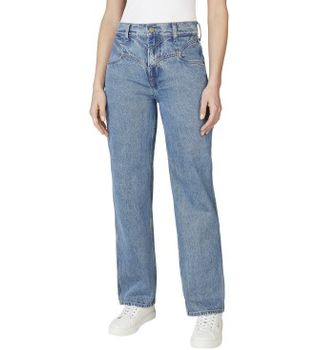 Pepe Jeans para mujer. PL2050885 Jeans Straight Robyn Western azul (30/30), Casual, Algodón, Denim