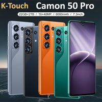 telefono movil k-touch camon 50 pro smartphone android 15 5g doble sim pantalla hd de 73 pulgadas 22gb  2tb bateria de 8000mah desbloqueo facial camara de 1648mp version global para
