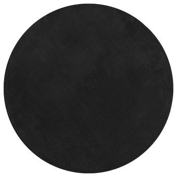 Alfombra De Pelo Corto Suave Lavable Huarte Negro Ø 200 Cm Vidaxl