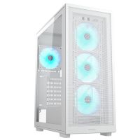 torre cougar mx220 rgb blanco 4x ventiladores atxmicro atxmini-itx iluminacion rgb