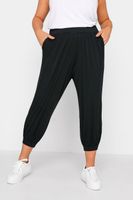pantalones joggers negros capri mujer curvy y tallas grandes yours