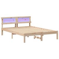 estructura de cama marron 120 x 200 cm madera de pino macizo vidaxl