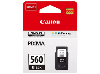 Cartucho de tinta - Canon CRG PG-560, Imprime hasta 180 páginas A4, 7,5 ml, Negro