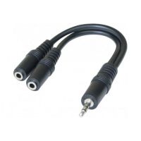 divisor de audio hypertec 35 mm macho a 2x 35 mm hembra 015 m negro