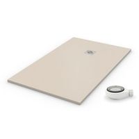 plato de ducha natural crema - 70x160cm - resina con cargas minerales