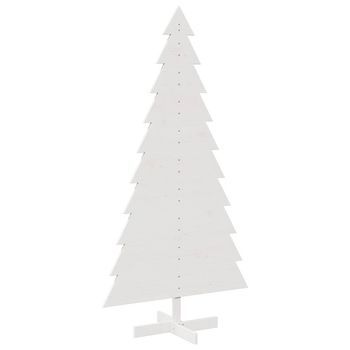 Árbol De Navidad De Adorno Madera Maciza Pino Blanco 180 Cm Vidaxl