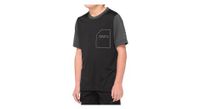 maillot mangas cortas 100  ridecamp para ninos negro   gris