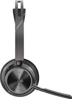 poly auriculares voyager focus 2 usb-c-c con certificacion microsoft teams  adaptador usb-ca  base de carga