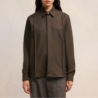 ami pintuck wool shirt - m