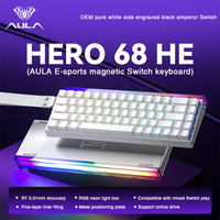 teclado gamer aula hero 68he con interruptores magneticos rapid trigger 8k return rgb cableado