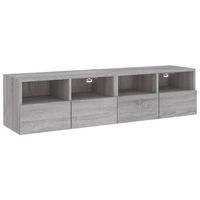 muebles de pared para tv 2 uds madera gris sonoma 60x30x30 cm vidaxl