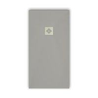 plato de ducha pizarra pure gris  70x170 cm rejilla inox