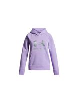 sudadera under armour rival flc shimmer hdy nina morado