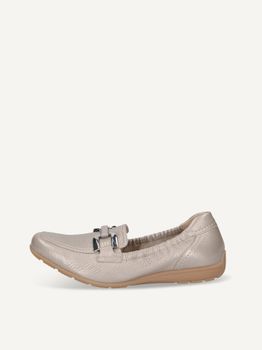 CAPRICE Moccasin, grey, made of Leather without heel, Size 37