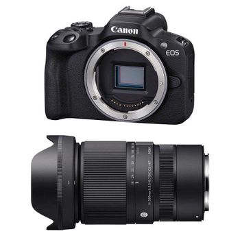 Cámara Mirrorless Canon EOS R50 24.2MP 4K 16-300mm WiFi Bluetooth