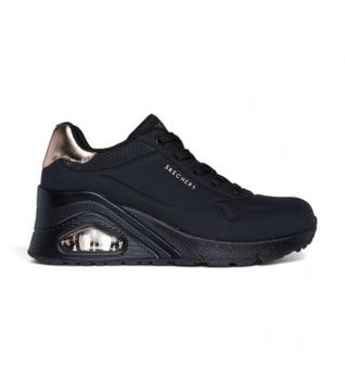 Skechers para mujer. 177520 Zapatillas Uno Wedge Hi Steps negro (40), 3 a 5cm, Cordones, Casual