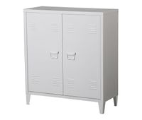 armario de oficina oripaa con estante regulable acero 90x80x33cm - blanco encasa