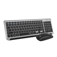 teclado con raton bluetooth  24g combo dual prestige extendido grisnegro
