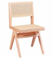 silla compass en rattan natural y madera de fresno