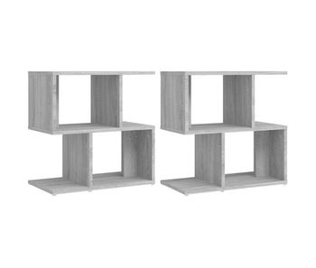 Vidaxl mesitas noche 2 uds contrachapada gris sonoma 50x30x51,5 cm