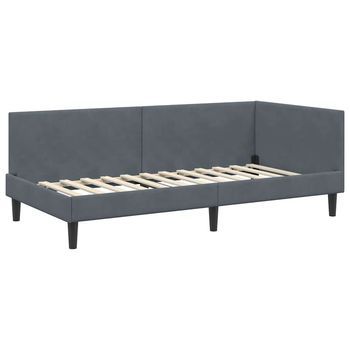 Estructura De Cama En Esquina Otro Gris Oscuro 90 X 200 Cm