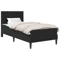 estructura de cama con colchon negro 100 x 200 cm terciopelo vidaxl
