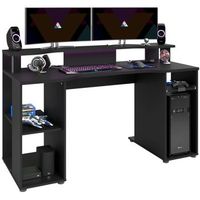 pack gaming con luz led de color negro para la sala de juego completa