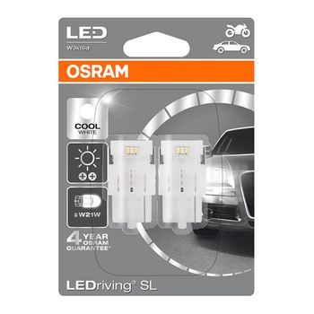 582/382W LED Bulb12V W21W (T20 SC) Cool White 6000K