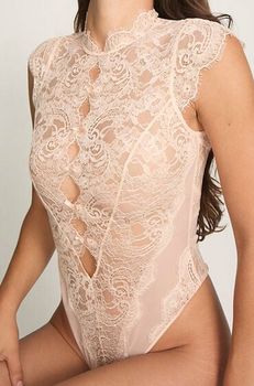 Hunkemöller Highneck Body Sylvia Beige