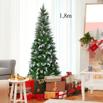 Árbol De Navidad 1.8m Con 630 Ramas Pvc Alta Calidad Y Base De Metal Resistente Cfw67150