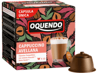capsulas monodosis - oquendo cappuccino avellana 12 capsulas con sabor a avellana