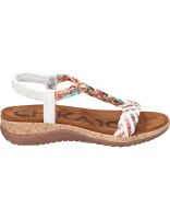sandalias con cuna para mujer chk10 rigatone 02 blanco y multicolor 38