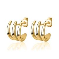 pendientes de aro de plata 925 dorada para mujer